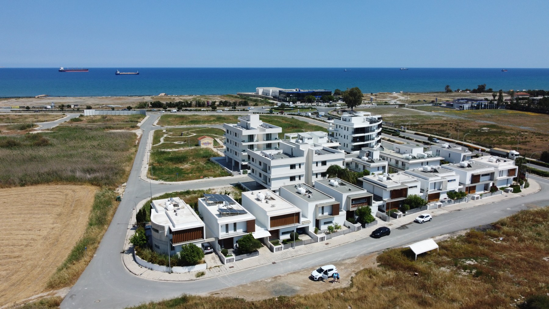 Modern homes near the Cyprus coast, photographed during a property visit